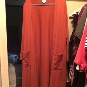 LuLaRoe Sarah Cardigan-Rusty Pumpkin